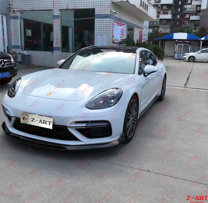 Z-ART углеродное волокно передняя губа для Panamera Turbo 2017-2019 реальные передний спойлер