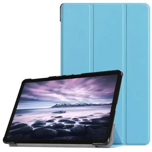pro11-sky blue Умный Магнитный чехол для нового iPad Pro, 11 дюймов,, ультратонкий противоударный чехол из искусственной кожи с тройной подставкой для iPad Pro 12,9 - Цвет: pro11-sky blue