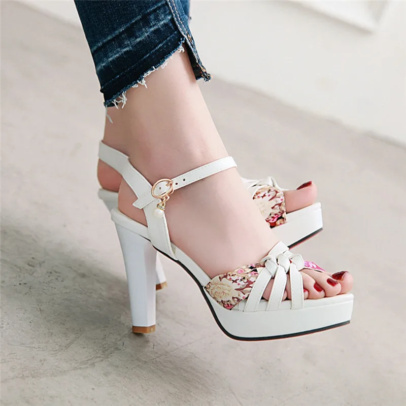 Женские сандалии гладиаторы YMECHIC с принтом и узлом обувь для вечеринки на высоком