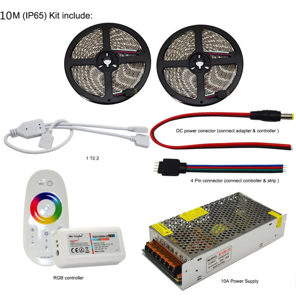 Комплект RGB светодиодной ленты 5050 SMD светильник постоянного тока 12 В 60