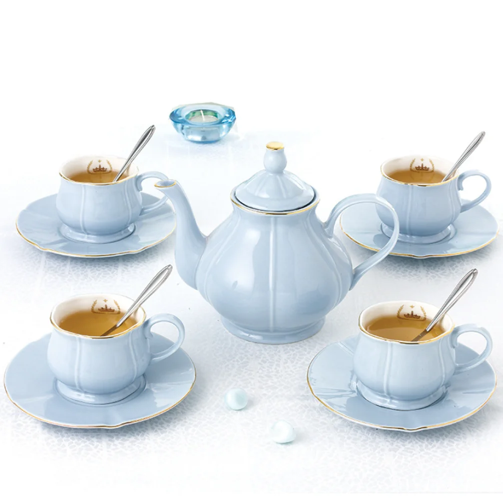 10 шт. керамический чайный набор простой Креативный цветочный чайная чашка для