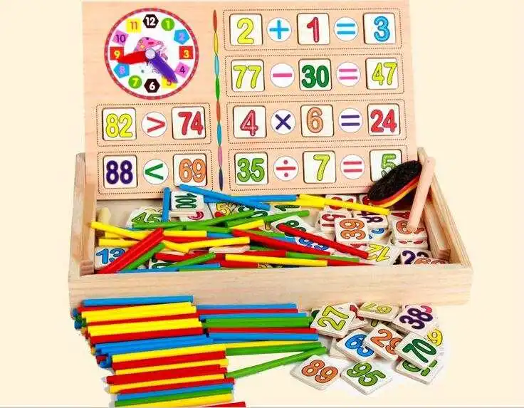 

Children's Mathematics Teaching Aids In Addition And Subtraction Count Number Sticks Wood Enlightenment Educational Toys 2021