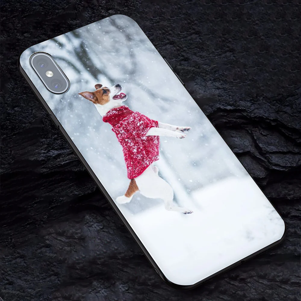 Джек Рассел терьер Dogcase для iphone 7 plus мягкий tpu чехол телефона 6 6s X XR XS MAX coque