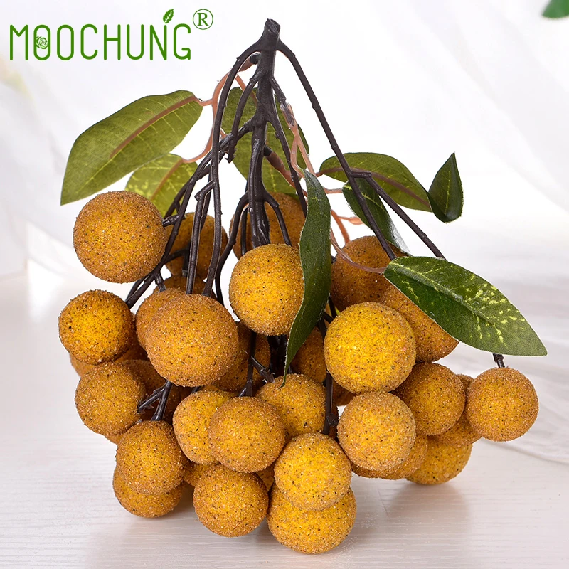 Искусственные фрукты моделирование Longan фото реквизит-аксессуары праздничные вечерние поставки поддельные декоративные фрукты дома кухонные украшения