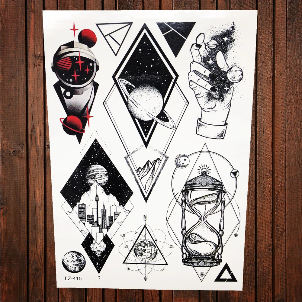 FANRUI Geometric Temporary Tattoo Stickers Men Women Flower Waterproof Tatoo Children Cartoon Unicorn Kids Christmas Gift | Красота и