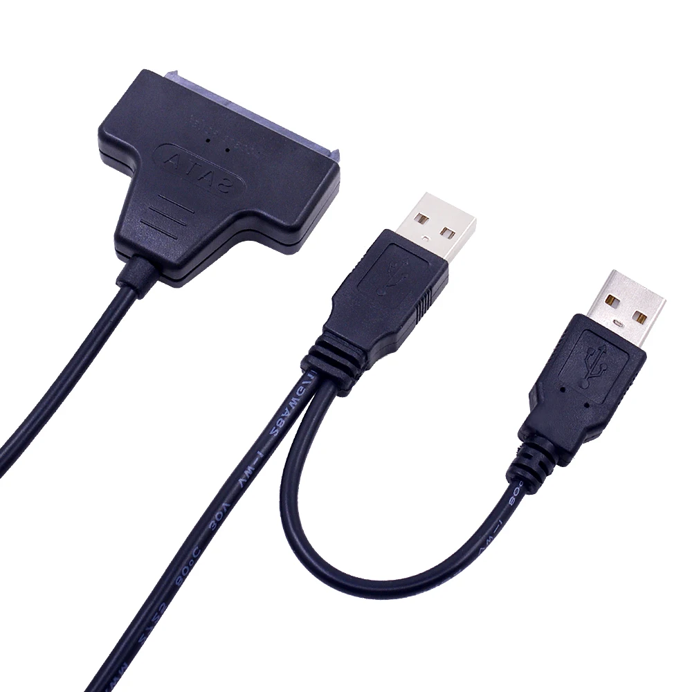 CHIPAL 10 шт. USB 2 0 до 7 + 15 22Pin SATA 3 Кабель адаптер конвертер для 5 дюймового жесткого