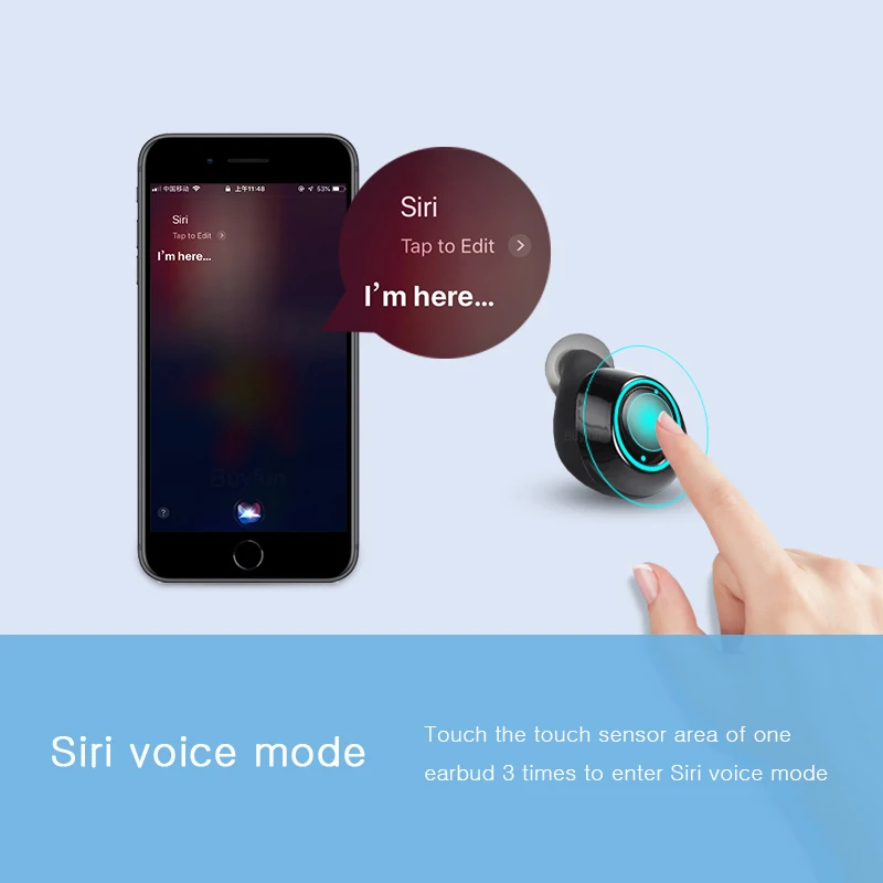 S2 настоящие беспроводные наушники, Bluetooth гарнитура, бинауральные TWS наушники с зарядной коробкой для IPhone samsung S10e huawei P30 Pro Lite