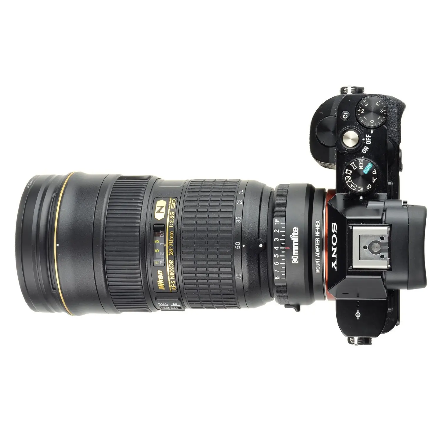 Адаптер крепления объектива Commlite для объективов Nikon G DX F AI S D и Sony E Mount NEX Camera