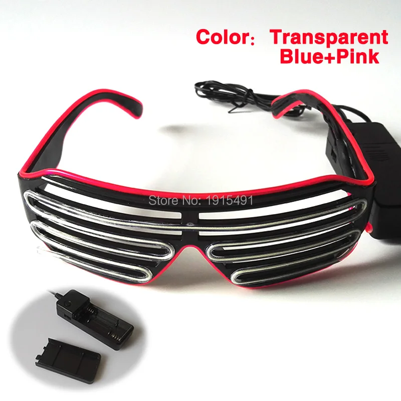 Очки неоновые светодиодные с активацией звуком мигающие очки двухцветным
