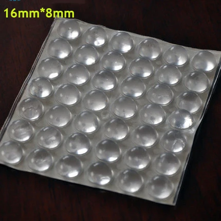 

16pcs 16mm*8mm transparent self adhesive soft anti slip bumpers silicone rubber feet pads great silica gel shock absorber