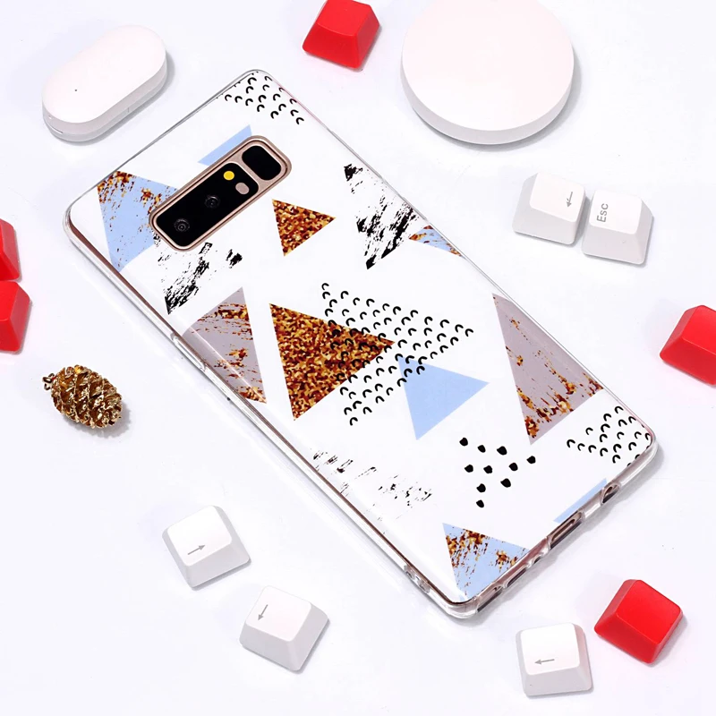 Модный мраморный мягкий чехол из ТПУ силиконовый для сотового телефона Samsung Galaxy