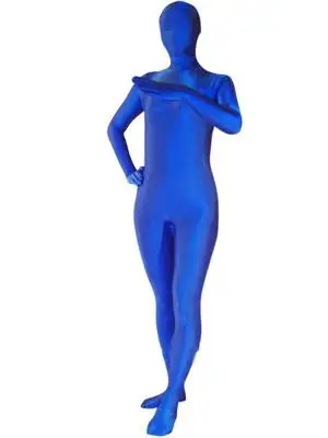 

(SCF011) Spandex Nylon Lycra Royal Blue Full Body Transparent Tights Custom Unisex Fetish Zentai Suits Cosplay Costume