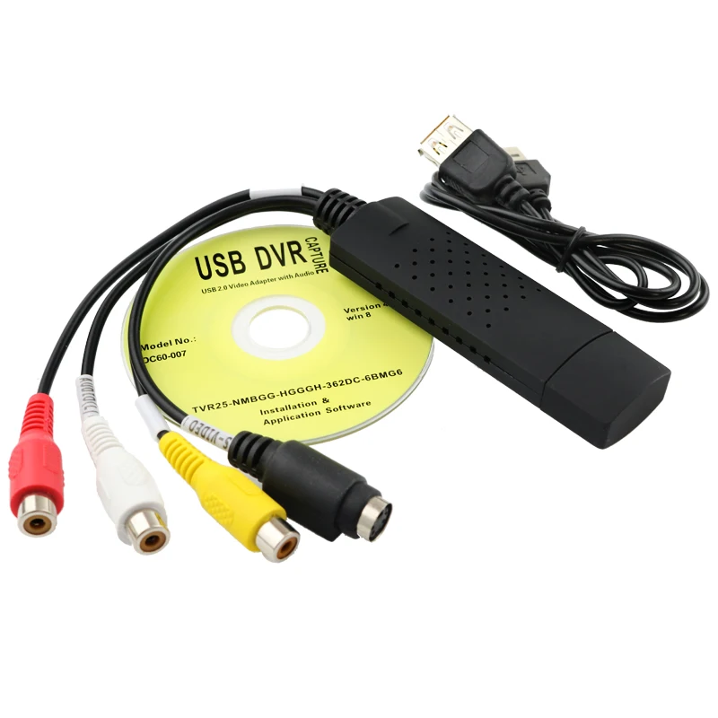 Новинка 2 0 USB DC60 VHS ТВ DVD видеозахват адаптер видеокарта Аудио AV