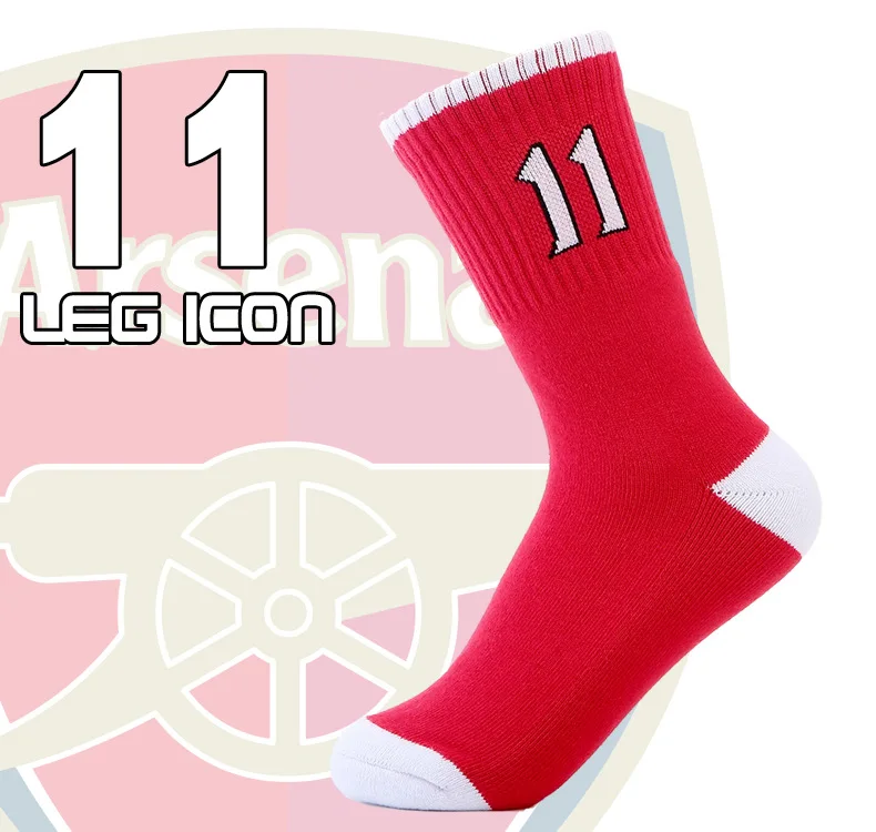 red No. 11 socks Новое поступление Chicago Jordon Number 23,52 мужские и женские баскетбольные Элитные махровые хлопковые носки белые, черные, красные - Цвет: red No. 11 socks
