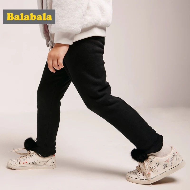 Брюки для девочек с флисовой подкладкой Balabala спортивные штаны эластичным поясом