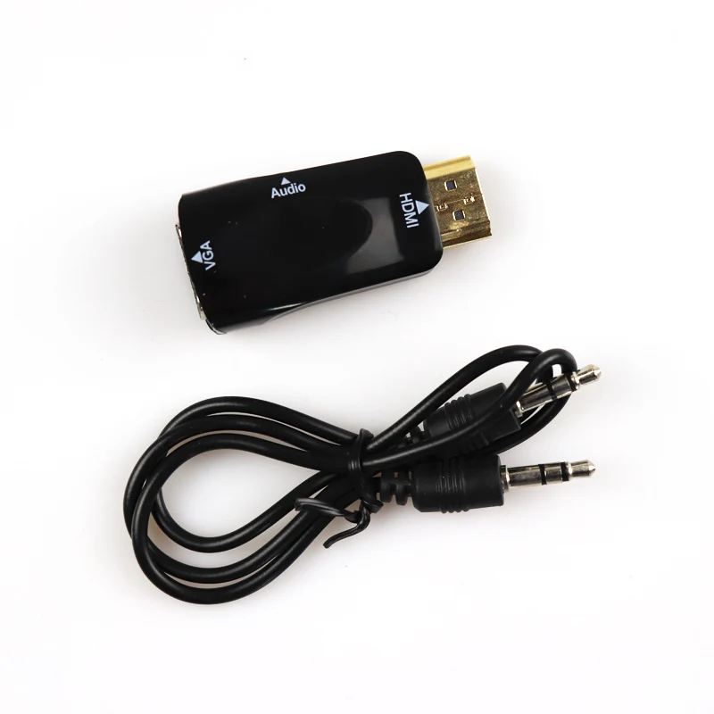 HDMI TO VGA Adapter Female to 1080p Video Converter With 3.5mm Audio Cable For PC/HDTV | Электроника