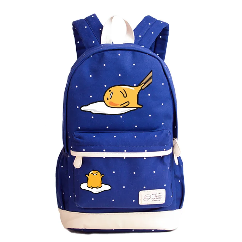 Kimikoy Gudetama рюкзак с волнистыми точками Lazy eggs сумка для ноутбука школьная дорожные
