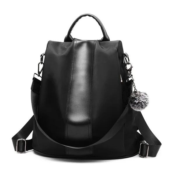 Style2 Black-Nylon Простой женский нейлоновый рюкзак в консервативном стиле, высокое качество, сумки через плечо для девочек-подростков, модные рюкзаки из искусственной кожи - Цвет: Style2 Black-Nylon