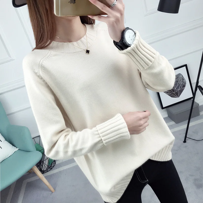Women Pullover Sweater 2017 Winter New Brand Fashion Warm Pullovers High Quality Candy Colors pull femme Comfort Soft Wool top | Женская