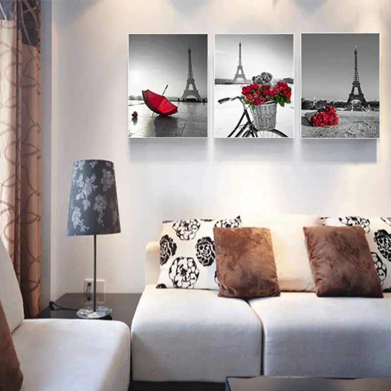 YongHe Nordic Home декоративная картина маслом баннер Эйфелева башня фотообои для