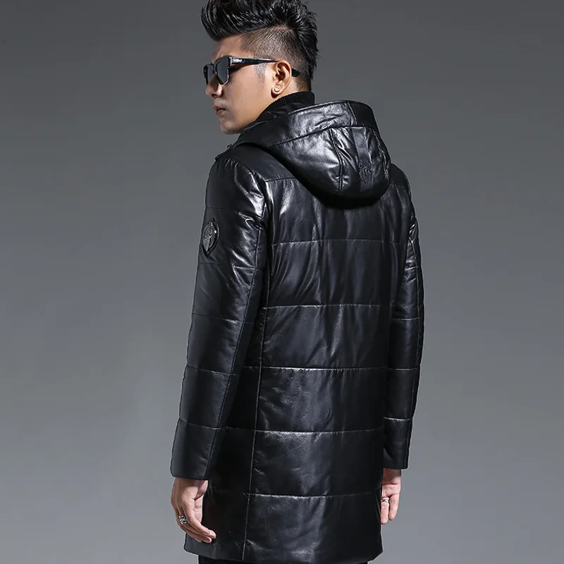 Новое поступление 2017 зимняя высококачественная мужская куртка Batmo из овчины и