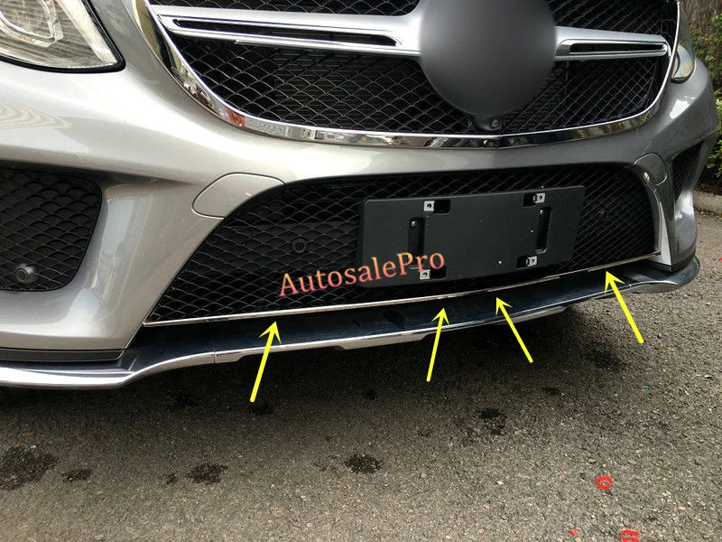 Нержавеющая спереди нижний зуб сетка решетка облицовки радиатора для Mercedes Benz GLE купе C292
