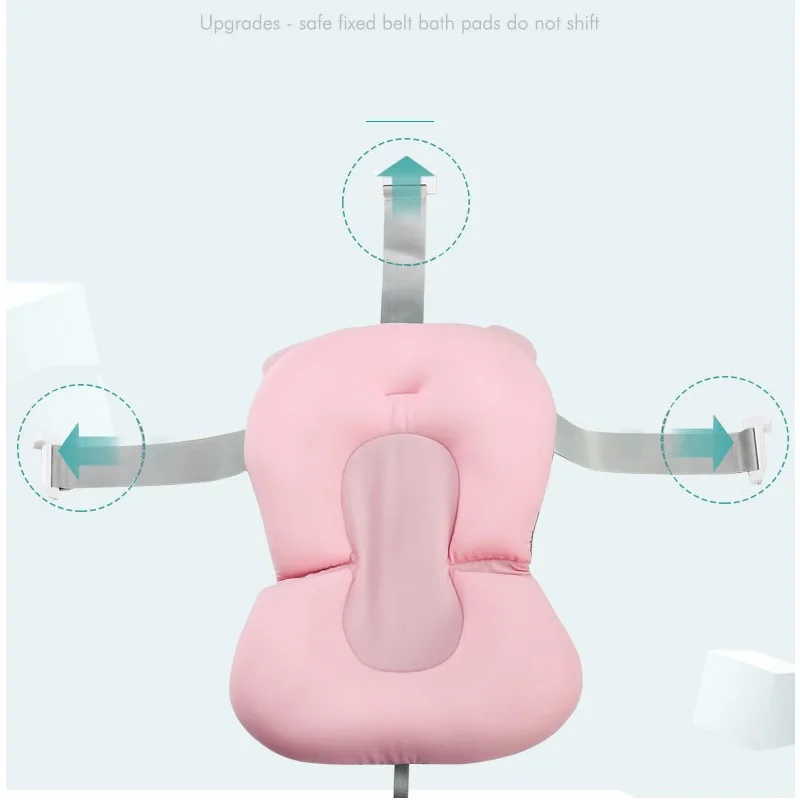Baby Bathing Pad Shower Bath Tub Pad Seat Support Mat Foldable Infant Anti-Slip Soft Bathtub Pillow Newborn Seat Cushion tub pad