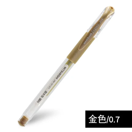 Новинка! Japan UNI UM-151 Signo цветная гелевая ручка металл/молочный цвет для ежедневного письма 0,7 мм 1 штука - Цвет: Gold