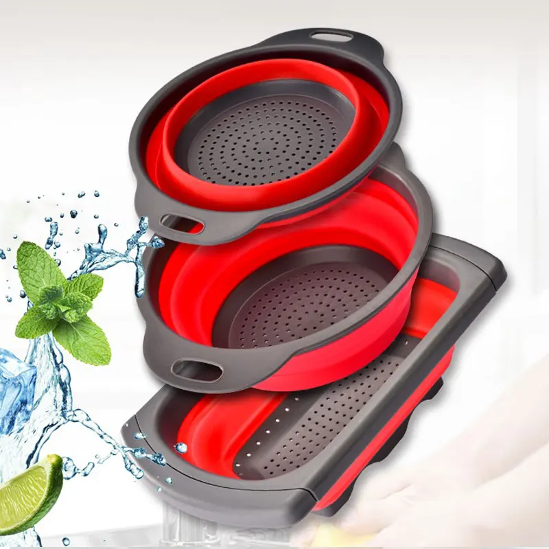 Складные корзины для слива фруктов и овощей складные телескопические