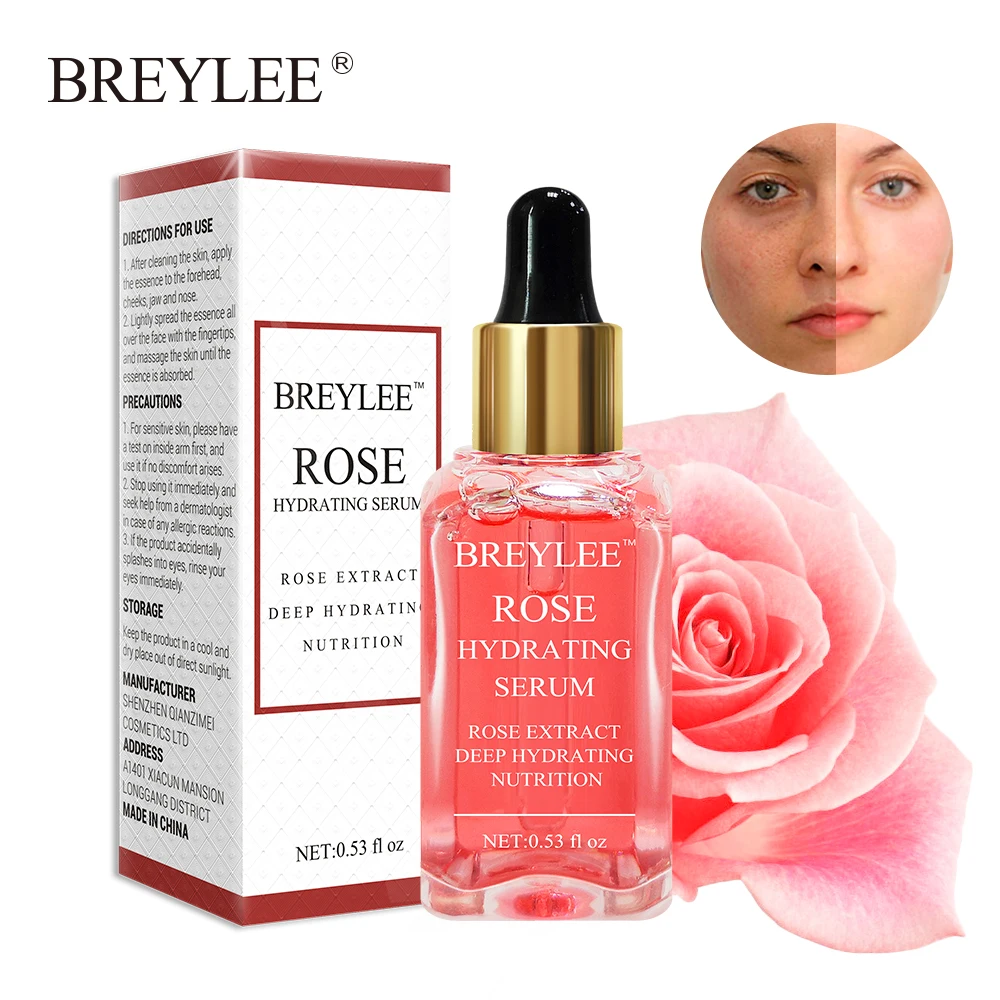Питательная сыворотка BREYLEE Rose глубоко увлажняющая отбеливающая Успокаивающая 100%