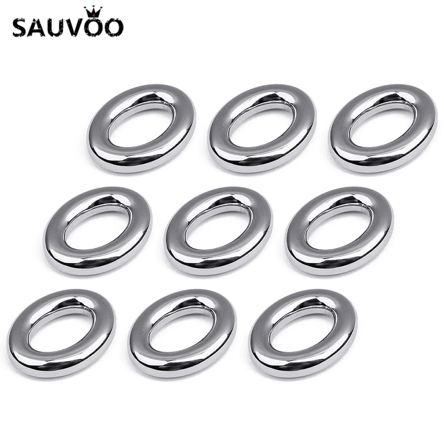 SAUVOO 10 шт./лот овальные круглые кольца из нержавеющей стали соединитель