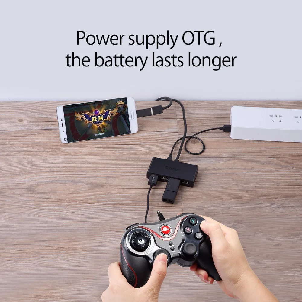 ORICO USB2.0 *3 USB3.0 *1 Port HUB Super Speed USB Micro Charging Hub OTG Splitter for Phone Macbook Laptop PC Tablet | Компьютеры и
