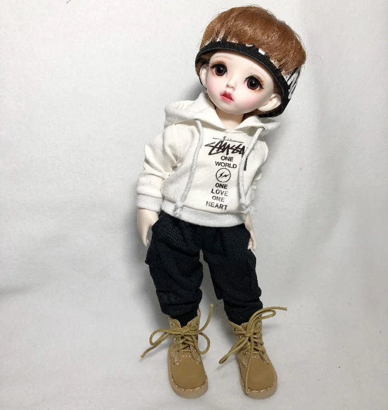 Крутая Одежда для кукол Blyth с принтом белая шляпа Толстовка Футболка для blyth брюки azone s ob24 1/6 аксессуары для кукол одежда