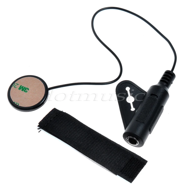 2Pcs Upgrade Piezo Contact Microphone MIC Pickup 1/4' Jack with Cable plug in amp For Guitar Violin Banjo Ukulele | Спорт и