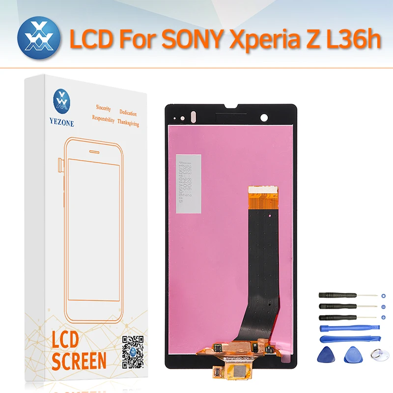 Yezone Мобильный экран для sony Xperia Z ЖК-дисплей L36H C6603 C6602 Дисплей Сенсорный планшета