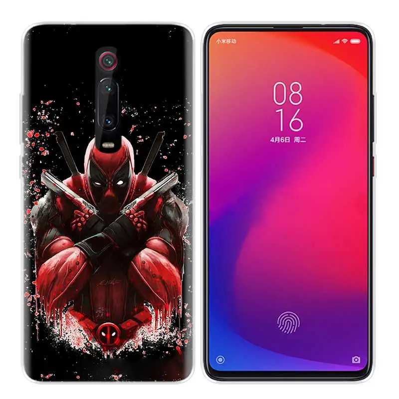 Силиконовый чехол для Xiao mi Red mi K20 Pro K20Pro Note 5 6 7 7A 6A mi A2 A1 8 Lite 9 S2 Pocophone F1 Deadpool Dead Pool Funny
