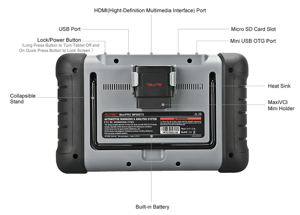 Autel MaxiPRO MP808TS OBDII Автомобильный диагностический инструмент OBD2 сканер OBD 2 код ридер как DS808 добавить TPMS Функции PK MS906