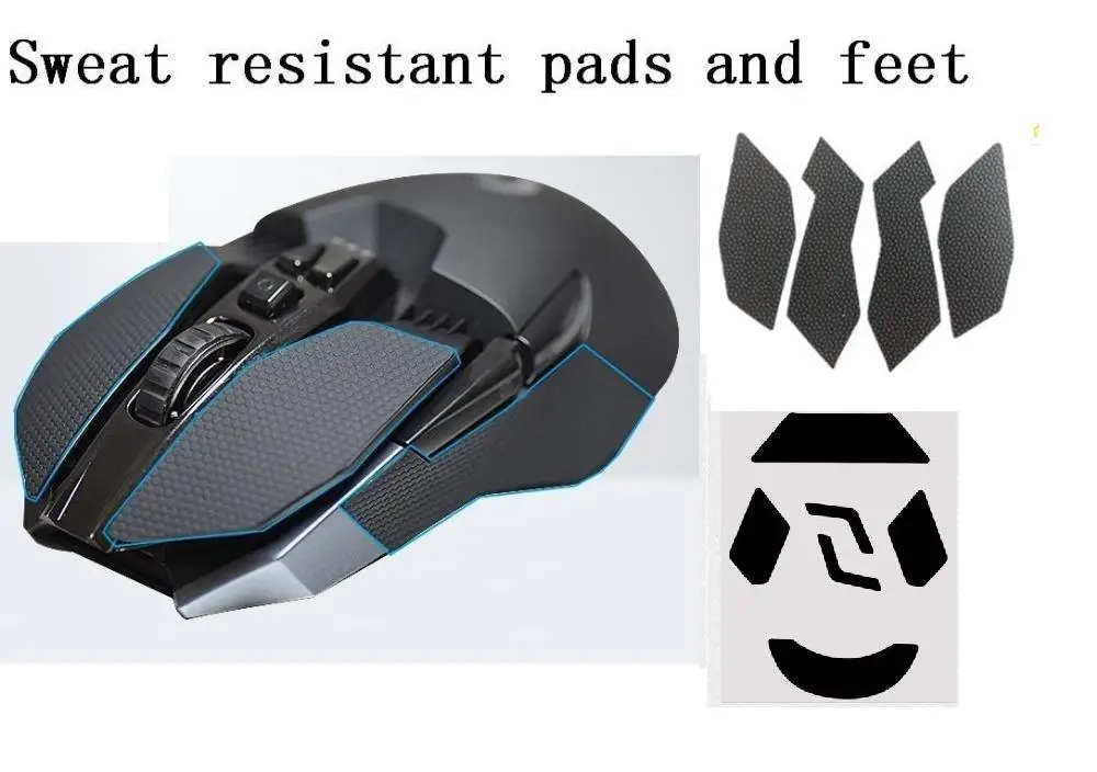 feet with side pads Противоскользящая Лента для мыши logitech G903, эластичные утонченные боковые ручки, влагостойкие прокладки/дезодорант от пота с ножками для мыши - Цвет: feet with side pads