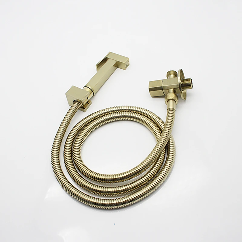 Hongdec роскошный латунный матовый золотой Ручной Биде высокого давления Shattaf Набор