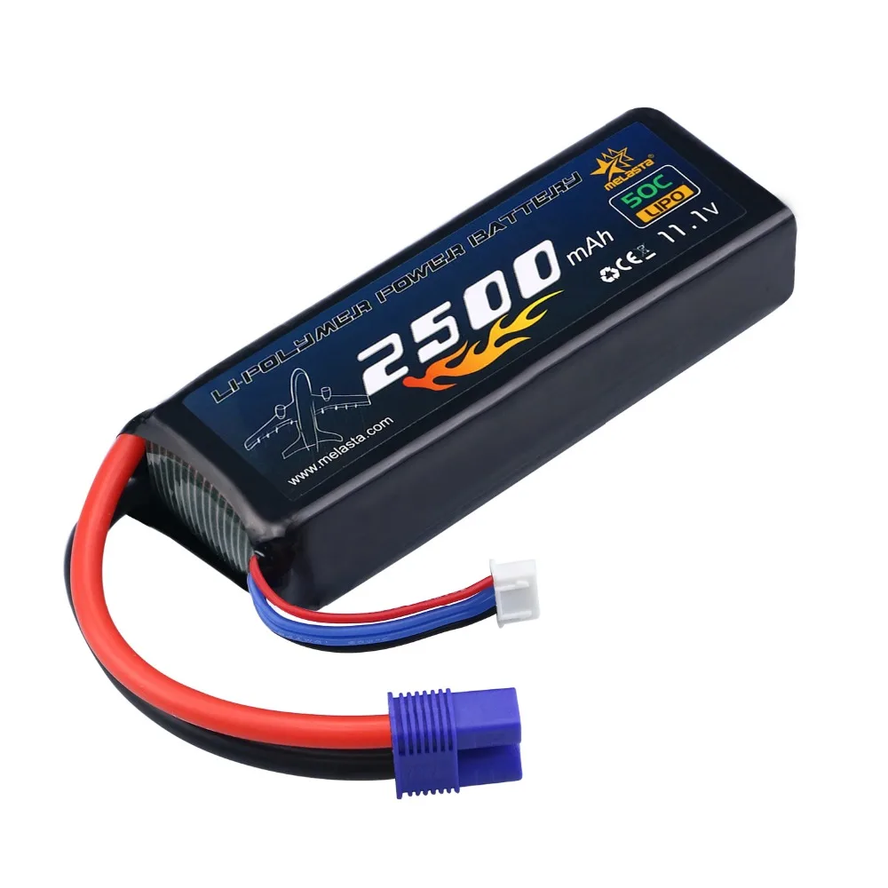 2500mAh 3S 11 1 V 50C LiPo батарея гоночный автомобиль 14AWG с EC3 вилкой для RC автомобиля |