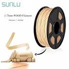SUNLU 1,75 мм 3D-принтеры деревянный Филамент 10% древесного волокна PLA 3D нити закрытые деревянные эффект расходный материал для печати 1 кг с катушкой