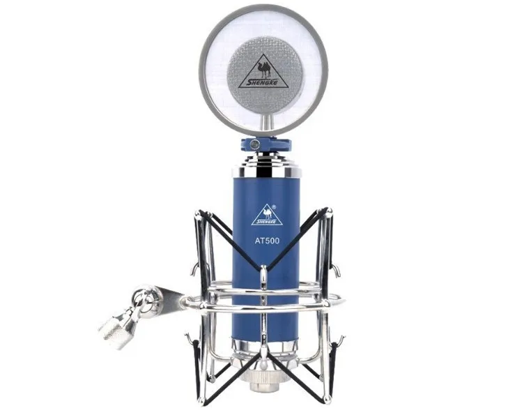 Конденсаторный микрофон ISK AT 500 профессиональный для записи компьютера синий и