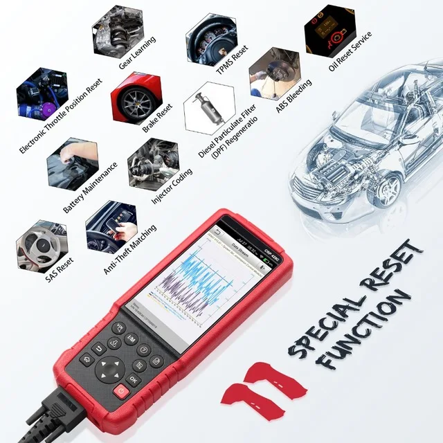 Считыватель кодов LAUNCH X431 CRP429C OBD2 Поддержка двигателя/ABS/подушки безопасности/AT + 11