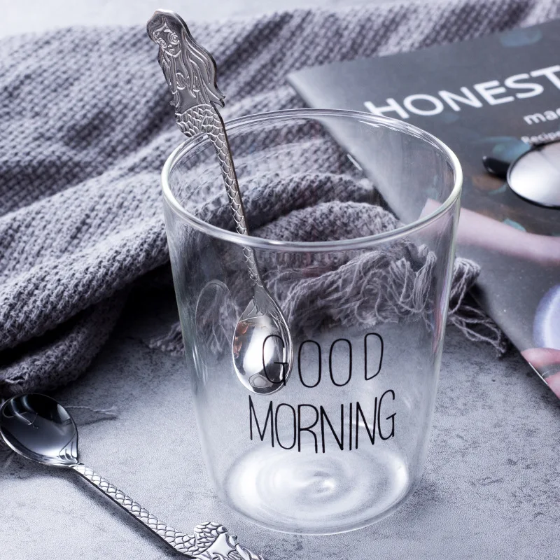 Милая кофейная ложка русалка нержавеющая сталь класса FDA маленькая подвеска