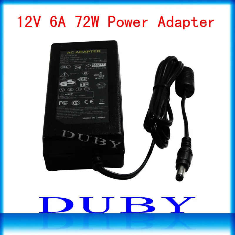 100 шт./лот 12V6A Новый AC в-240 в конвертер адаптер питания DC 12 В 6A источник EU/US/UK вилка