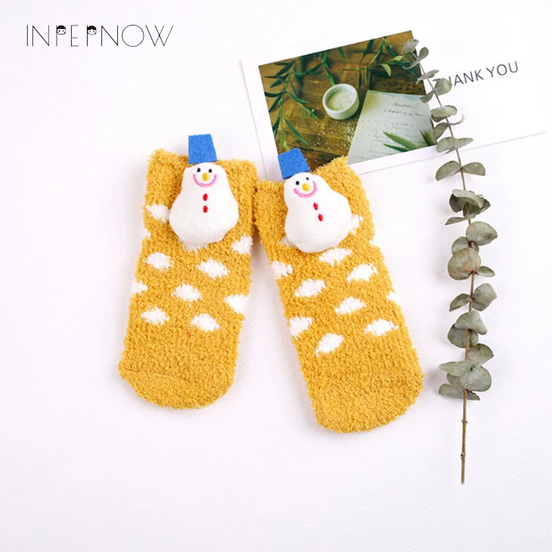 2019 рождественские детские теплые носки снежинка олень Санта Клаус медведь