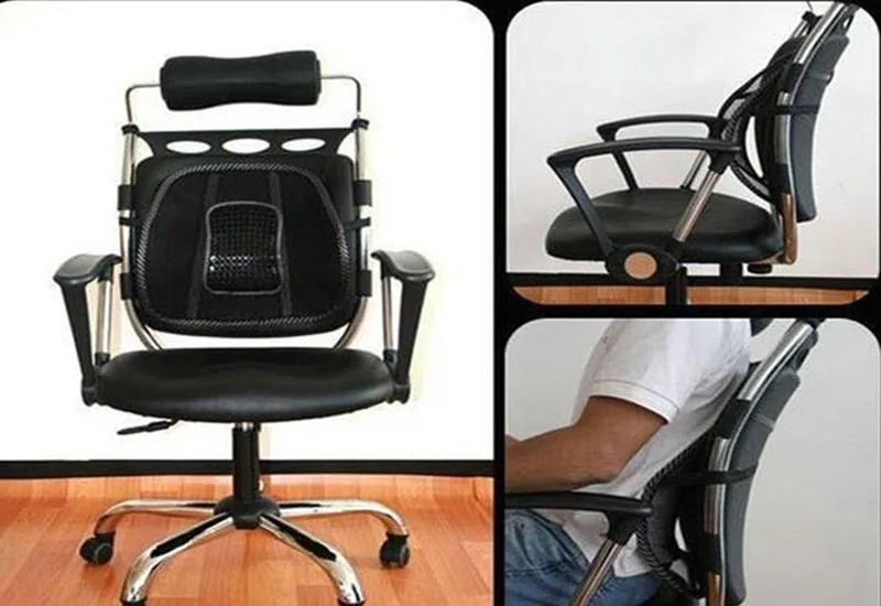 

B-1-BL-1 Mesh Lumbar Back Brace Support Office Home Car Seat Chair Cushion Free Shipping