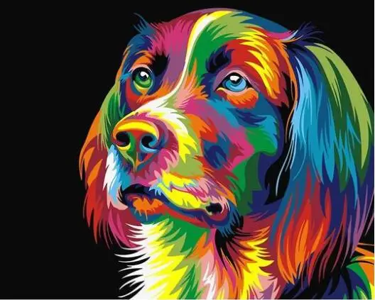 0866 красочные наборы для раскрашивания собак по номерам сделай сам