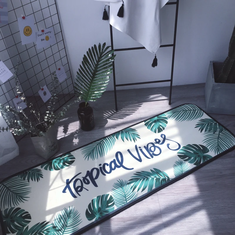 Европейский Противоскользящий кухонный коврик для ванной комнаты полиэстер