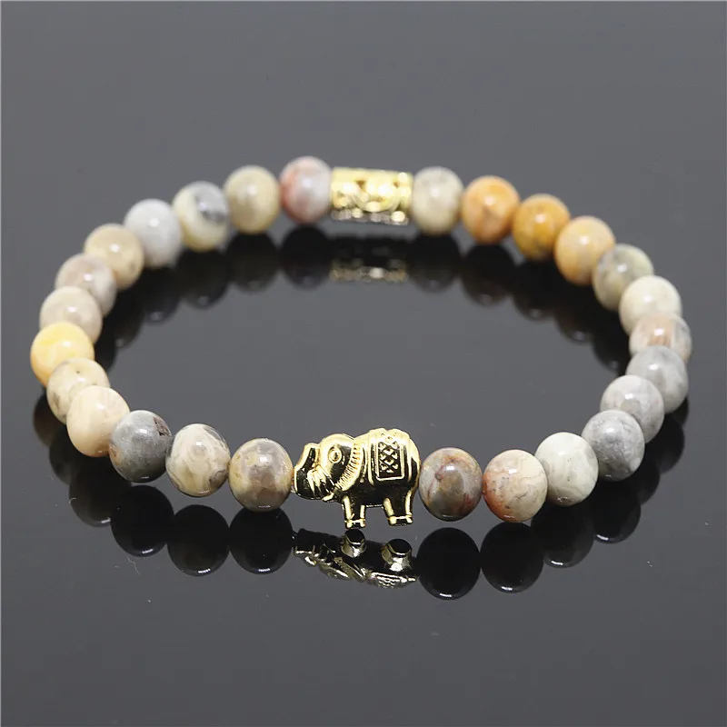 Модный браслет со слонами в стиле бохо из 2 предметов позолоченный с подвеской